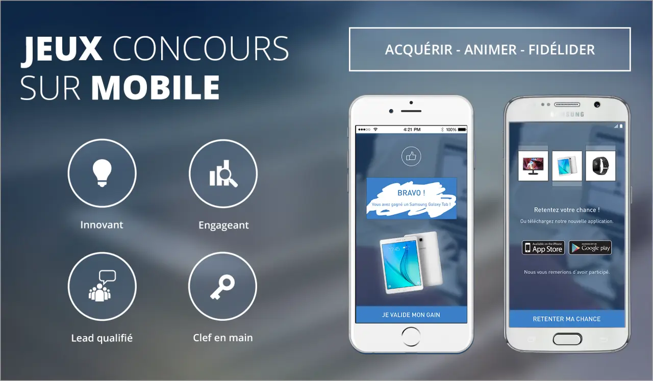 Illustration Le jeu concours sur mobile : générateur de leads