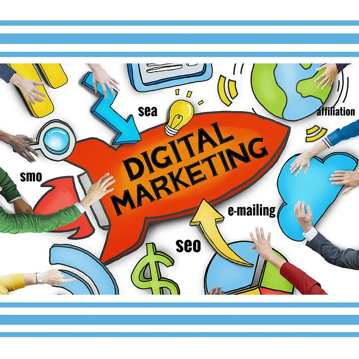 Illustration Les leviers du marketing digital