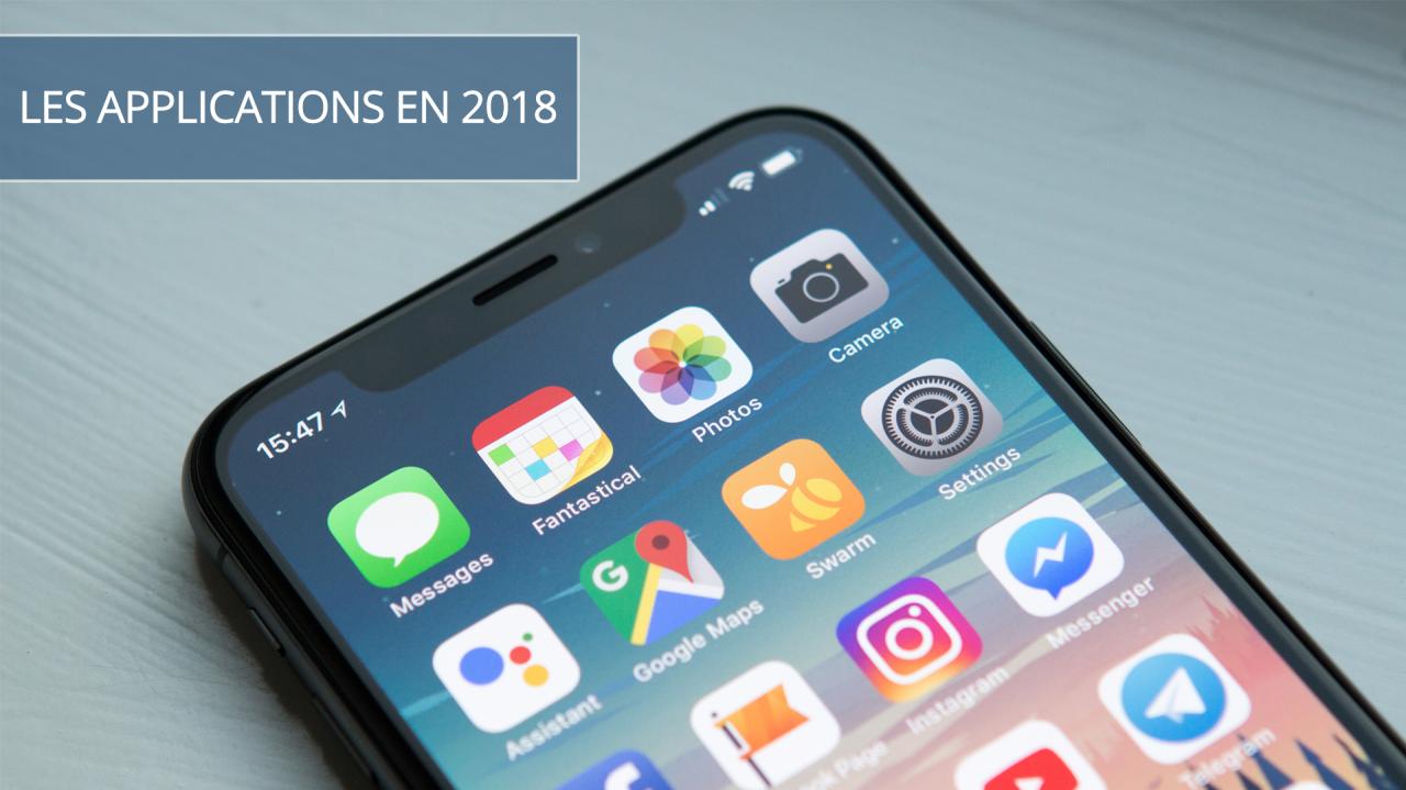 Illusatration Le meilleur des applications mobiles en 2018