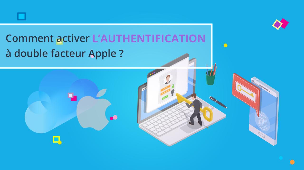 Illusatration Comment activer l’authentification à double facteur Apple ?